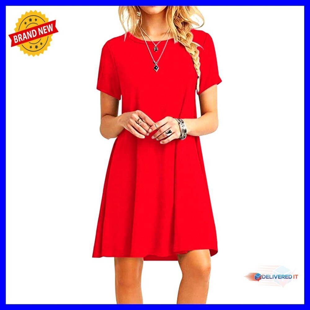 Oversized T-Shirt Dress Casual Minimal Chic Soft Stretchy Flowy Loose Fit